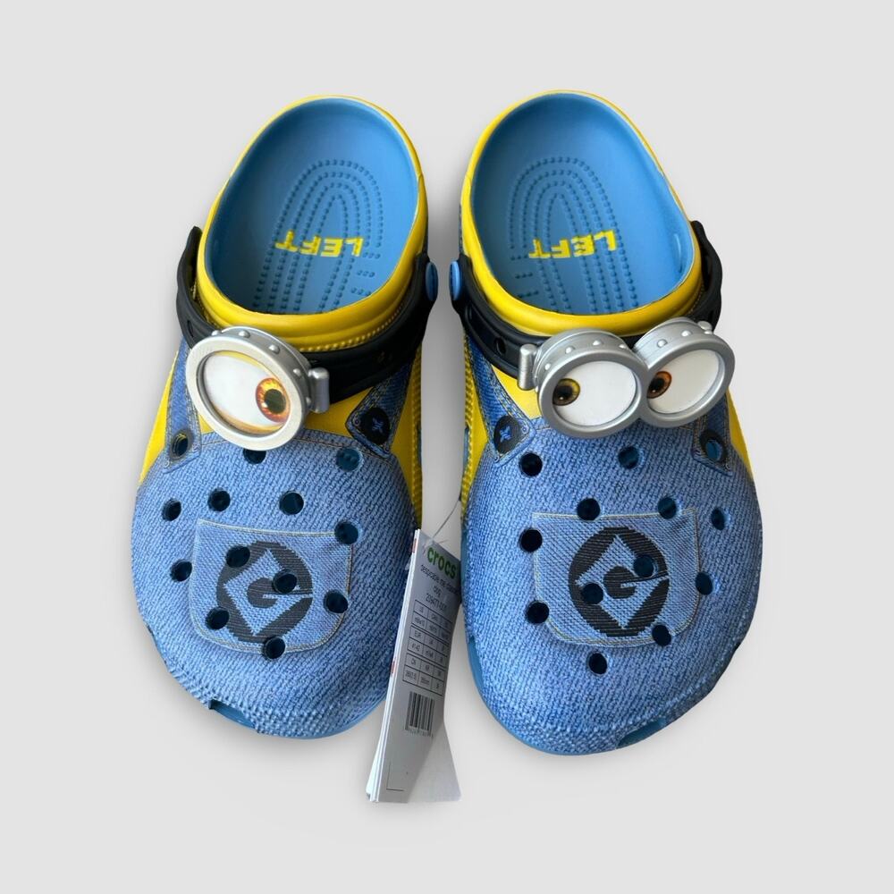 Crocs Despicable Me Minions Classic Clog Blue Yellow M8/W10 Novelty NWT